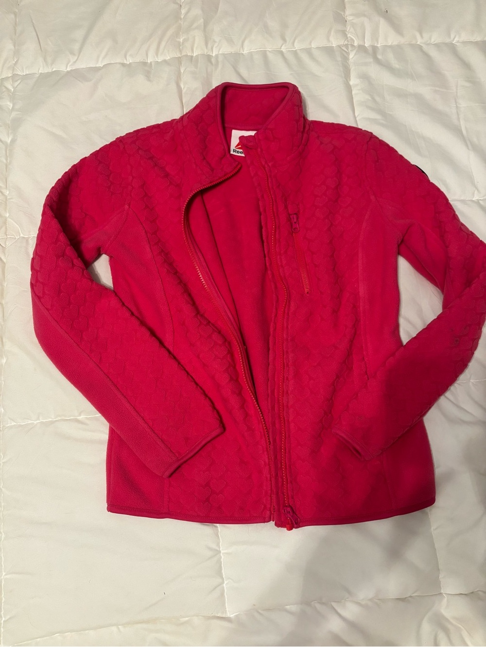 Reebok Hot Pink Quilted Fleece Jacket
